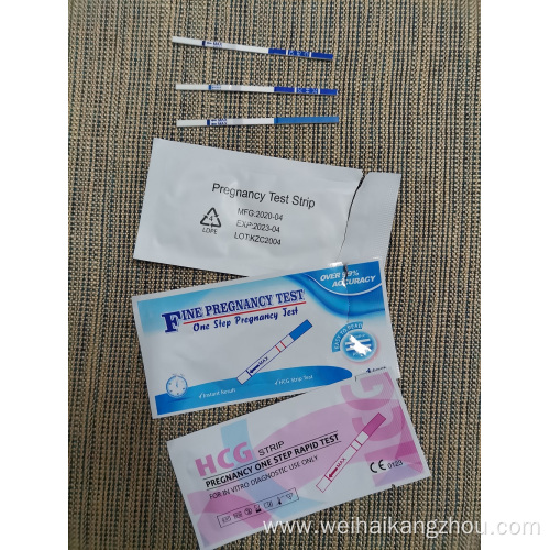 HCG self rapid pregnancy test strip midstream on sale export with US FDA approve